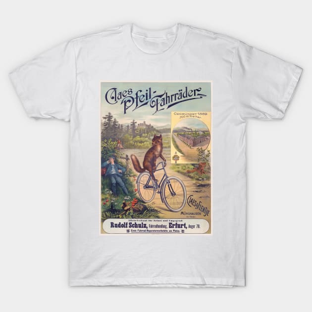 Claes Pfeil-Fahrräder Vintage Poster 1905 T-Shirt by vintagetreasure